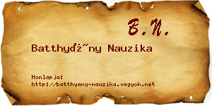 Batthyány Nauzika névjegykártya